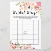 Boho Brautparty Game - Bridal bingo (Vorderseite)