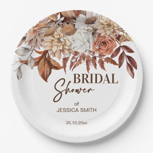 Boho-Brautparty-Geschirr der Earthy-wüste Pappteller (Vorderseite)