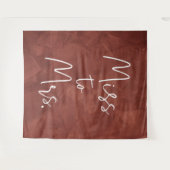 Boho Brautparty Hintergrund Dekor Miss an Mrs. Wandteppich (Vorderseite (Horizontal))