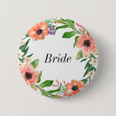 Boho Brautparty-Hochzeit Button (Vorderseite)