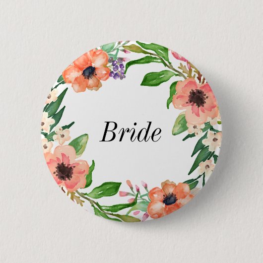 Boho Brautparty-Hochzeit Button (Vorderseite)
