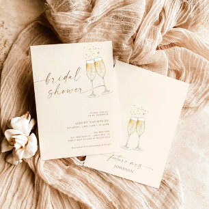 Boho Brautparty Invite, Bubbly Brautparty Einladung