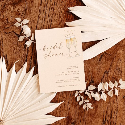 Boho Brautparty Invite, Bubbly Brautparty Einladung