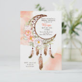 Boho Brautparty Invite mit Traumfänger Einladung (Stehend Vorderseite)
