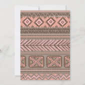 Boho Brautparty Invite, Tribal Feather Rustikal Einladung (Rückseite)