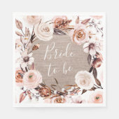 Boho Brautparty Napkins Burlap Brie zu sein Serviette (Vorderseite)