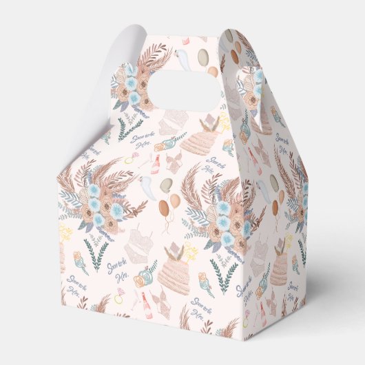 Boho Brautparty Pattern Brautparty Geschenkschachtel (Rückseite)