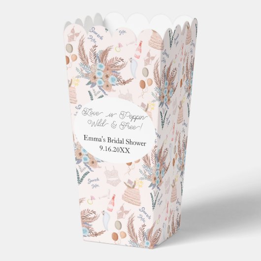 Boho Brautparty Pattern Brautparty Geschenkschachtel (Rückseite)