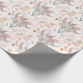 Boho Brautparty Pattern Geschenkpapier (Ecke)