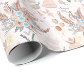 Boho Brautparty Pattern Geschenkpapier (Rolleneckpunkt)