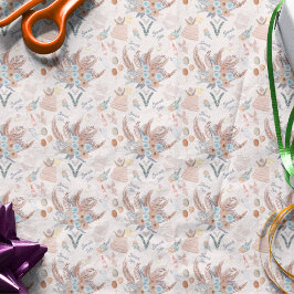 Boho Brautparty Pattern Seidenpapier