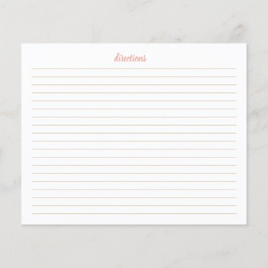 Boho Brautparty Rezept Card (Rückseite)