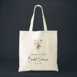 Boho Brautparty Tragetasche<br><div class="desc">Boho Brautparty Tote Tasche. Entspannen Sie in einem rustikalen Charme mit einer angesagten, in Erdtönen gehaltenen Farbpalette aus Bräune, Braun, Rost, Terrakotta und gebrannter Orange. Diese Kollektion mit getrocknetem Gras, Blätter und Vintagen Wildblumen führt Sie zurück in die Natur. Mit Party-Schildern, Tischschildern, Taschentüchern und edlen Bonbons werden Sie eine Feier...</div>