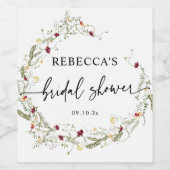 Boho Brautparty Weinetikett (Einzelnes Label)