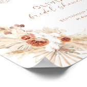 Boho Brautparty Welcome Sign | Pampas Grass Poster (Ecke)