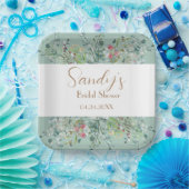 Boho Brautparty Wildblume Blumenpapierplatte Pappteller (Party)