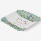 Boho Brautparty Wildblume Blumenpapierplatte Pappteller (Gewinkelt)