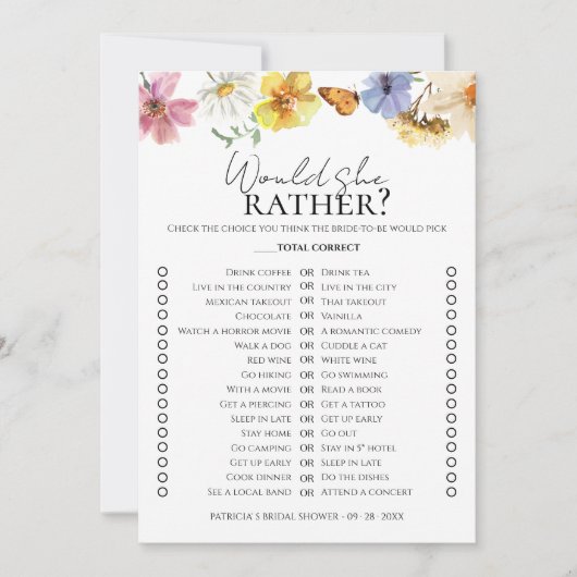 Boho Brautparty würde eher eine Spielkarte haben Einladung (Vorderseite)