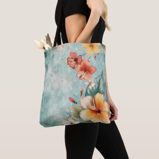 Boho Breezy Tropical Flower Tasche (Von Nahem)
