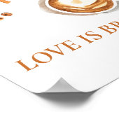 Boho Bridal Brunch - Coffee Bar Sign Poster (Ecke)