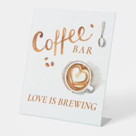 Boho Bridal Brunch - Kaffee Bar Pedestal Schild