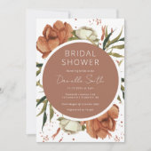 Boho Bridal Dusche Einladung mit Wüste Florals (Vorderseite)