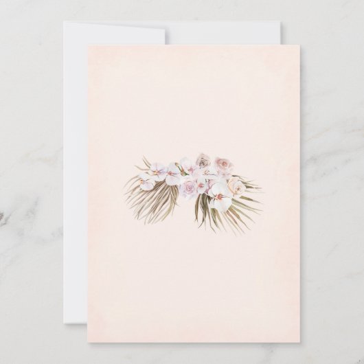 Boho Bridal Duwer Einladung (Rückseite)