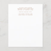 Boho Bridal Duwer Einladung (Rückseite)