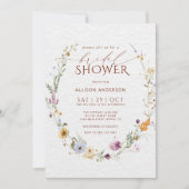 Boho Bridal Duwer Einladung (Vorderseite)