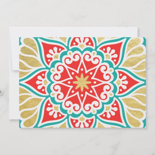 Boho Bridal Fiesta Polterabend Einladung (Rückseite)