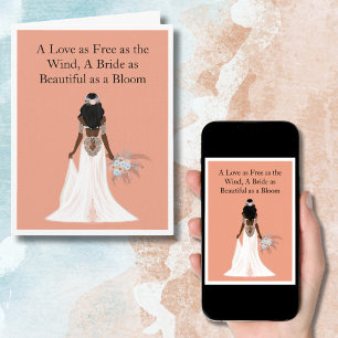 Boho Bride Brautparty Glückwunsch Karte