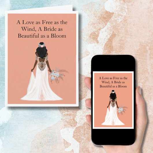 Boho Bride Brautparty Glückwunsch Karte