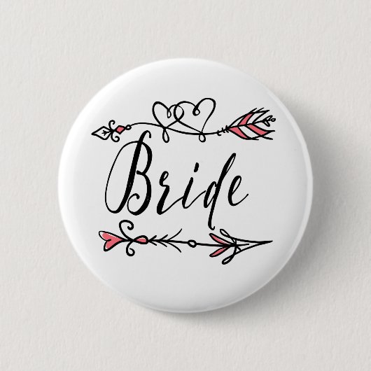 Boho Bride Leader of the Bride Stamm Arrow Button (Vorderseite)