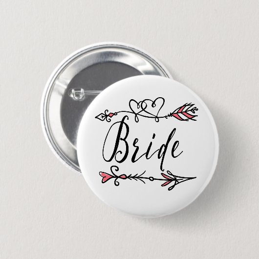 Boho Bride Leader of the Bride Stamm Arrow Button (Vorne & Hinten)