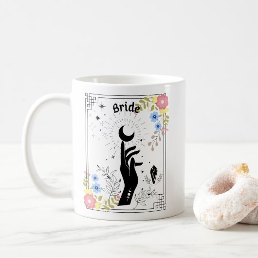 Boho Bride, Mystic Bride, Tarot Bride Kaffeetasse (Mit Donut)