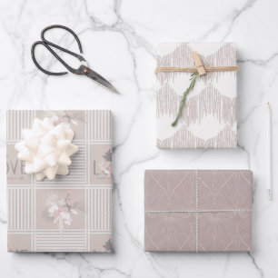 Boho Bride-Set B, Tropical Romance Gift Wrap Geschenkpapier Set