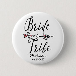 Boho Bride Stamm mit Arrow Personalisiert Button