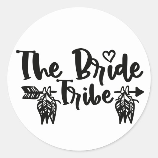 Boho Bride Tribe Bachelorette Brautparty Runder Aufkleber (Vorderseite)