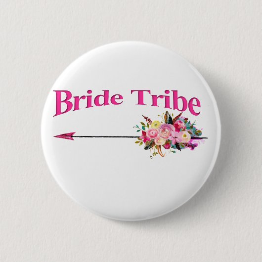 Boho Bride Tribe Button (Vorderseite)