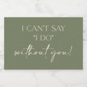 Boho Bridesmaid Vorschlag Mini Champagne Labels Schaumweinetikett (Einzelnes Label)