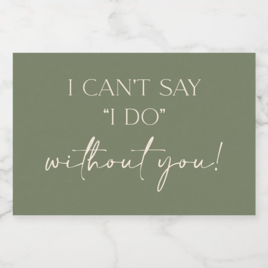 Boho Bridesmaid Vorschlag Mini Champagne Labels Schaumweinetikett (Einzelnes Label)