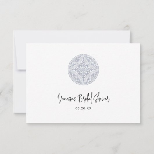 Boho Briella Mandala Honeymoon Fund card Einladung (Rückseite)