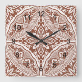 Boho Briella Quadratische Wanduhr (Vorderseite)