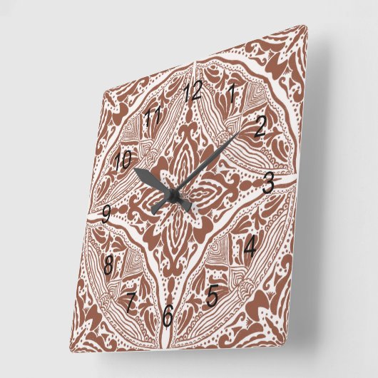 Boho Briella Quadratische Wanduhr (Winkel)