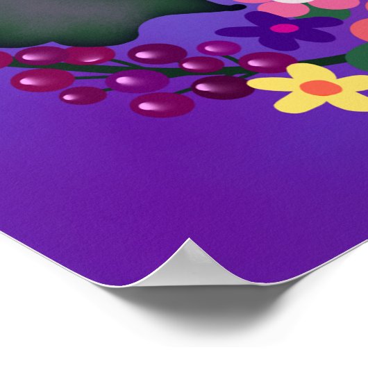 Boho Bright Big Beautiful Blume Poster (Ecke)