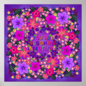 Boho Bright Big Beautiful Blume Poster (Vorne)