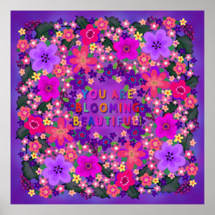 Boho Bright Big Beautiful Blume Poster