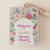 Boho Bright Blume Brautparty Willkommen Poster