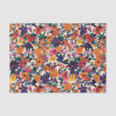 Boho Bright Blume und Vögel Seidenpapier (Vorderseite)