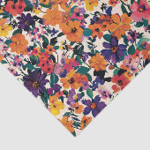 Boho Bright Blume und Vögel Seidenpapier (Ausschnitt)